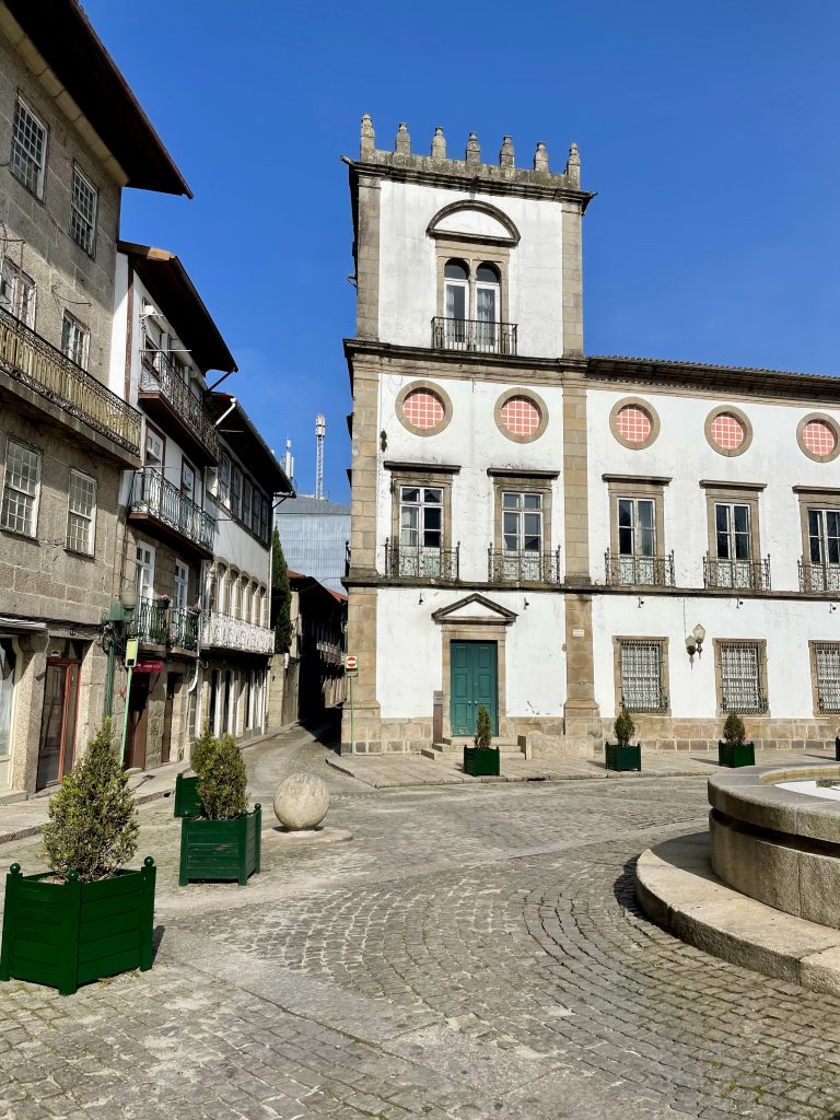 A medieval square in Guimaraes, Portugal