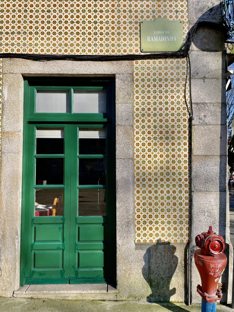 Colorful azulejo tiles in Porto, Portugal
