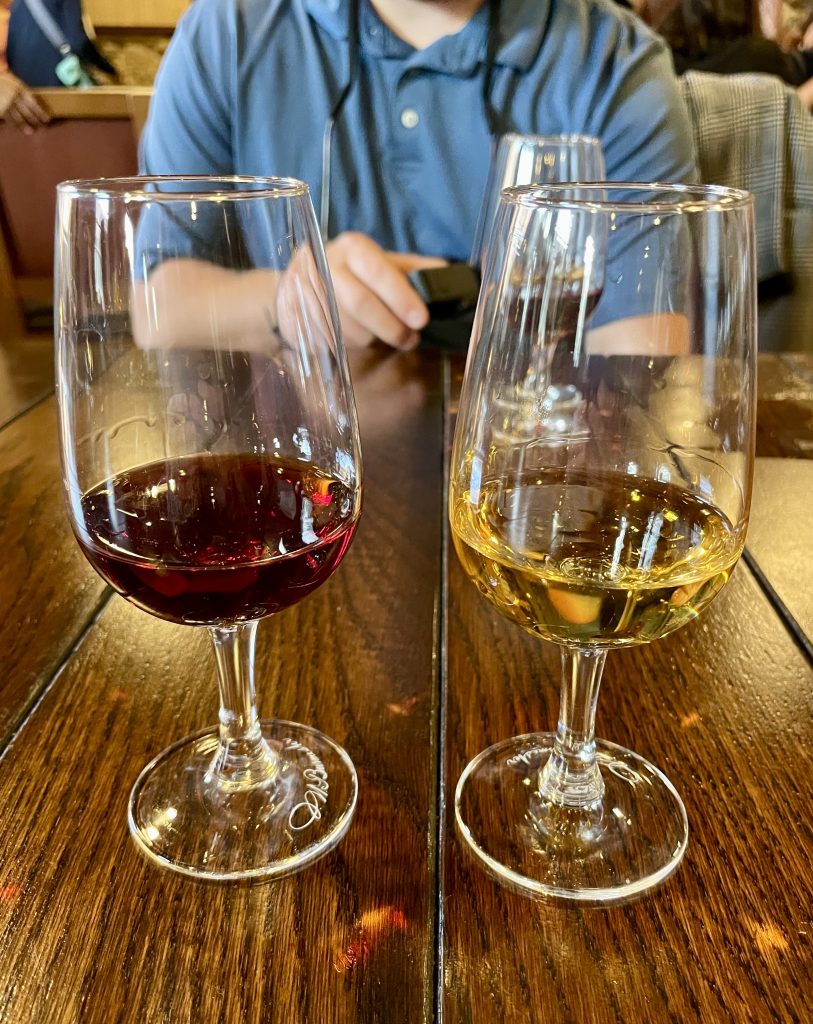 White and tawny port at Burmester Caves