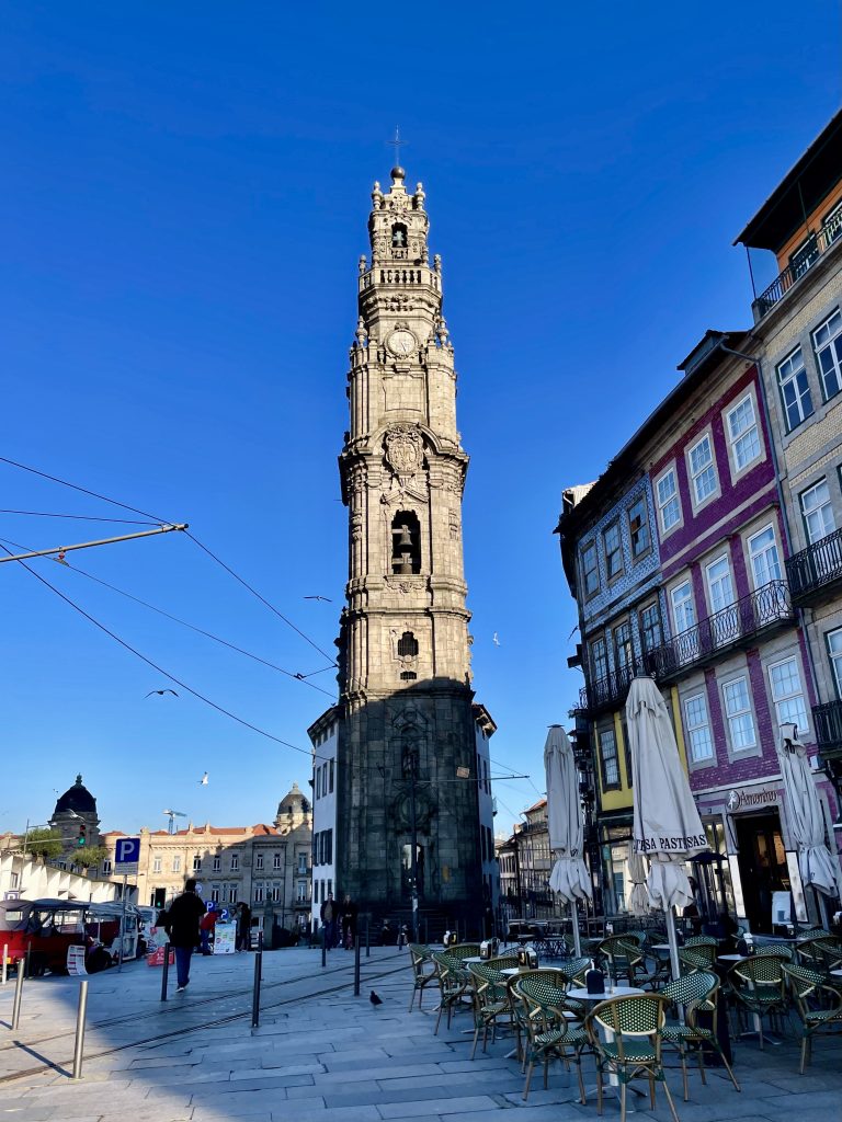 Porto's Clerigos Tower at sunset