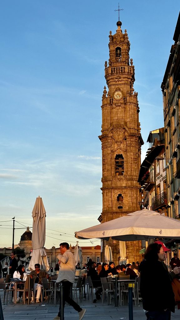 Clerigos Tower at sunset