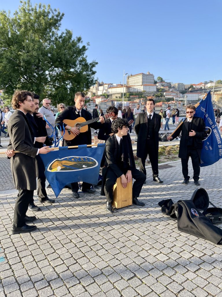 A Portuguese tuna performing in Vila Nova de Gaia, Porto