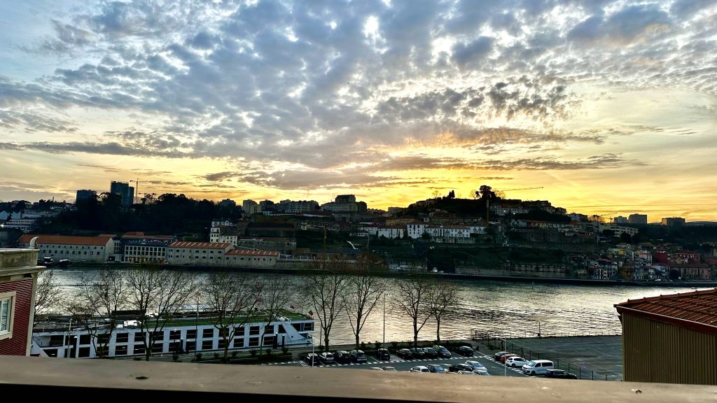 Sunset views over the Douro River at MiraJazz in Porto