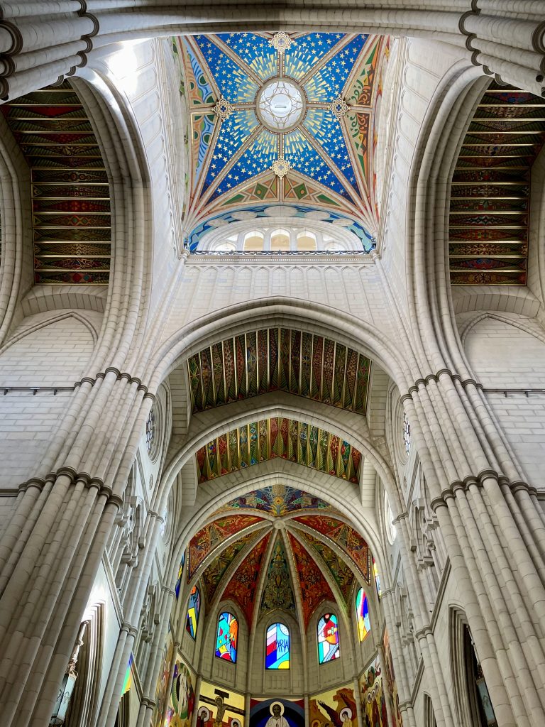 The ceiling at Almudena Cathedral