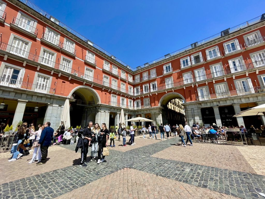 Plaza Mayor on a sunny day in Madrid