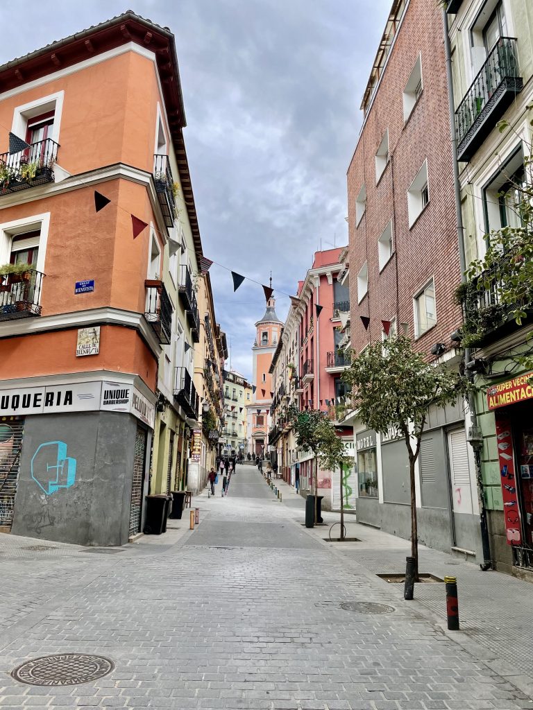 Pretty streets in Madrid's Lavapies neighborhood