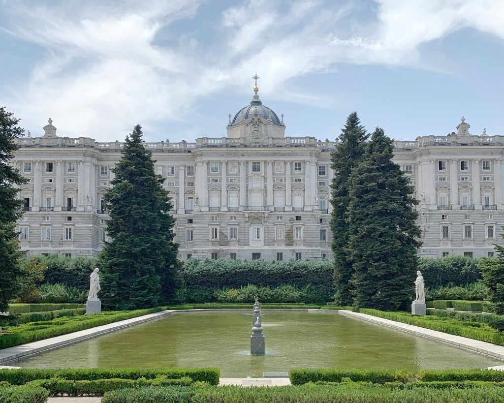 Royal Palace of Madrid from the Sabatini Gardens