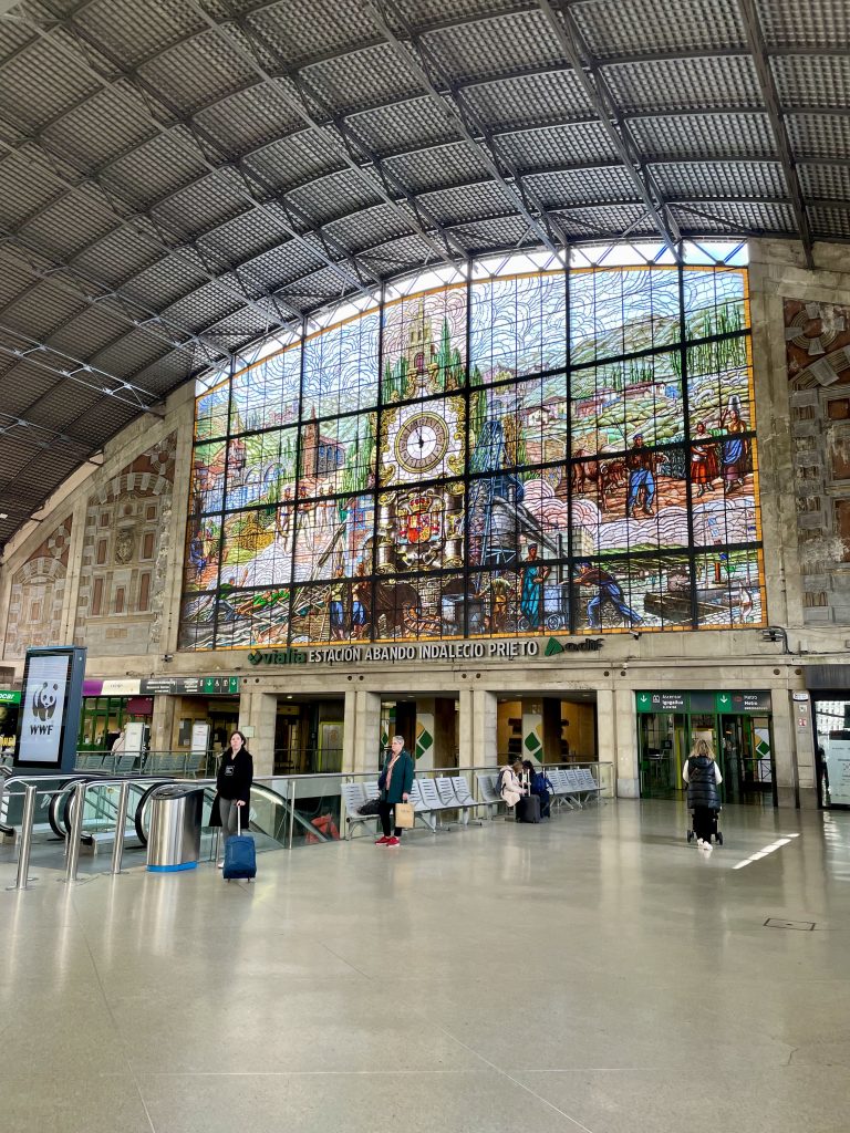 Stained glass at the Bilbao Abando train station