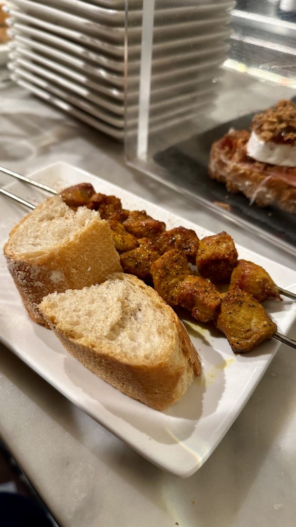 Grilled lamb at Cafe Iruna in Bilbao