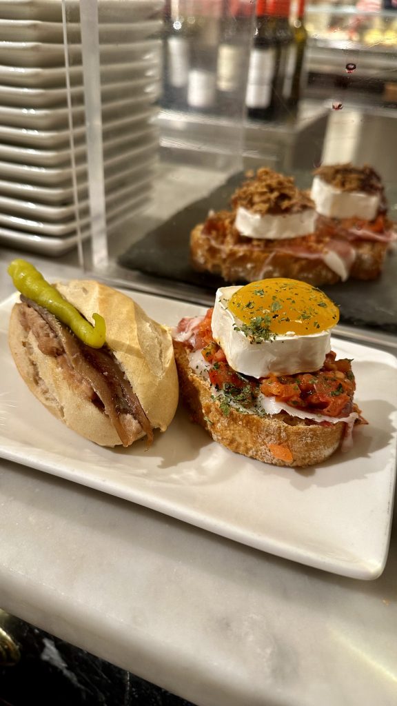 Pintxos at Cafe Iruna in Bilbao