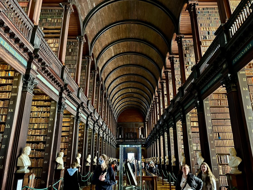 The Long Hall in Trinity College's Old Library
