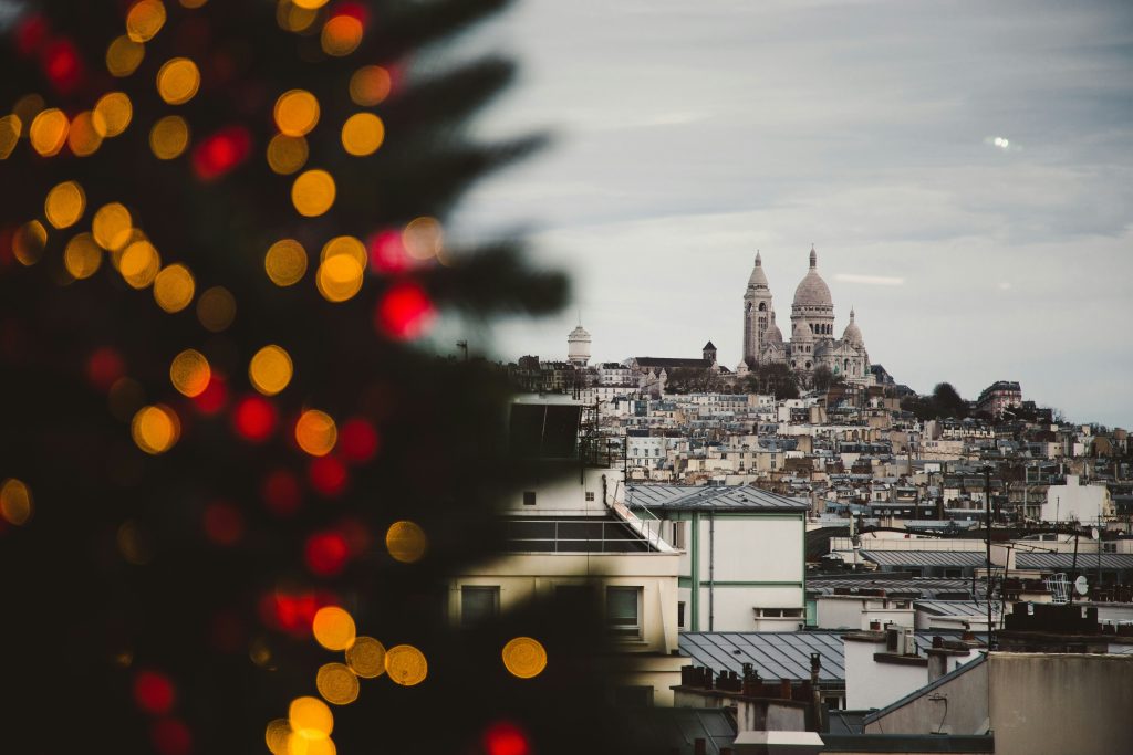 A view of Montmartre at Christmas