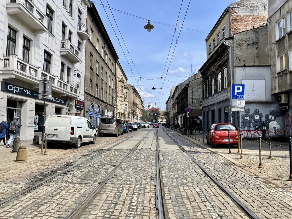 A street in Krakow's Nowy Swiat neighborhood.
