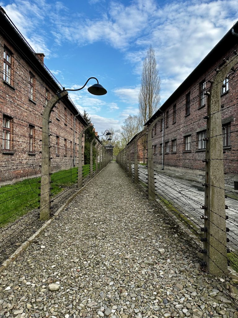 A corridor in the Birkenau concentration camp