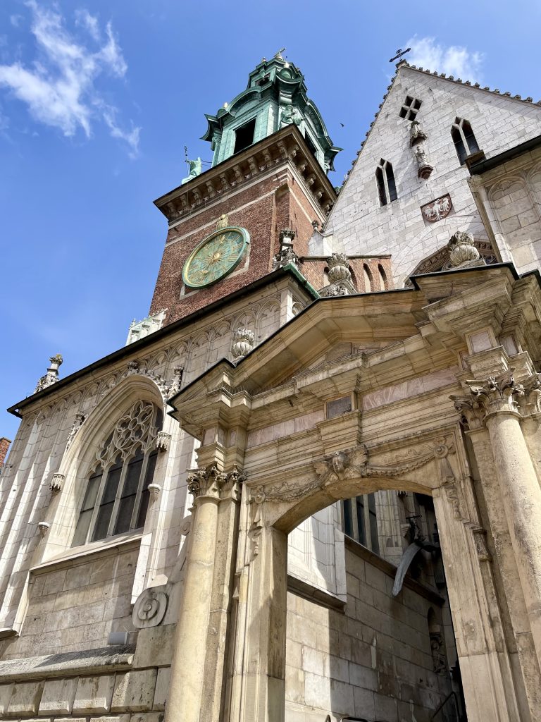 The facade of the Wawel Cathedral
