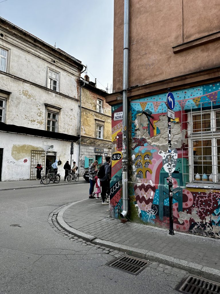 Street art in Krakow's Kazimierz neighborhood