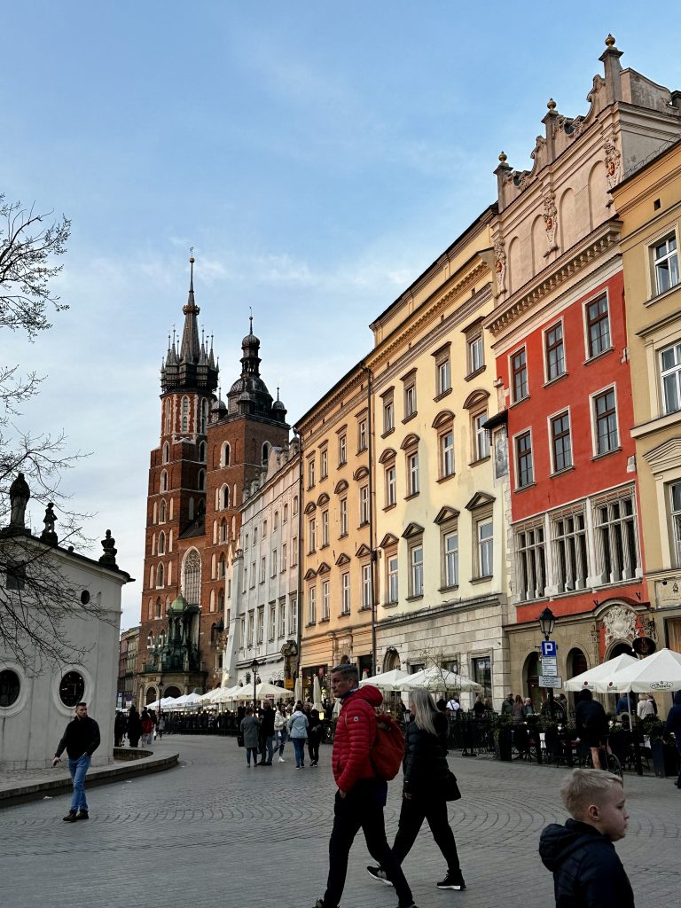 Colorful buildings in Krakow's Old Town