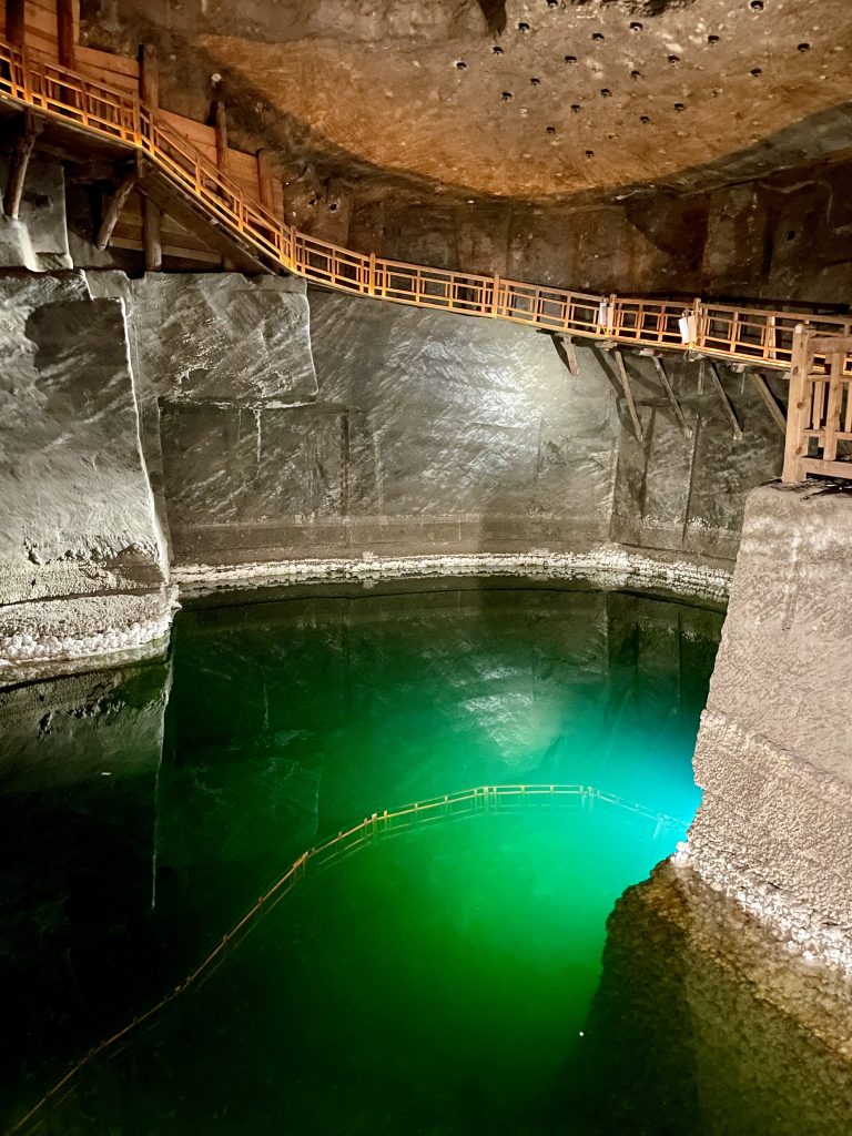 A lake in the Wieliczka Salt Mines