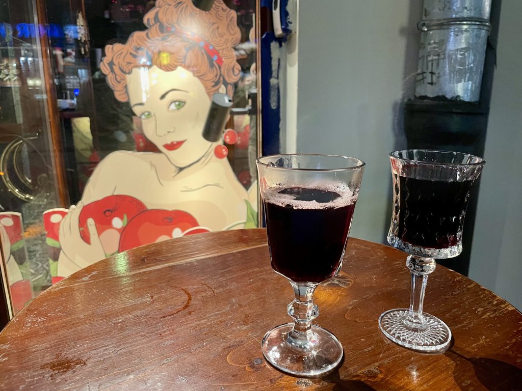 Cherry liqueur at Pijana Wisnia in Krakow