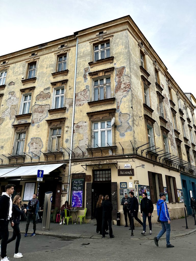 A building in Krakow's Kazimierz neighborhood